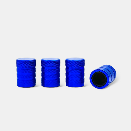 4x Ventilkappe "Barrel V2" - Blau