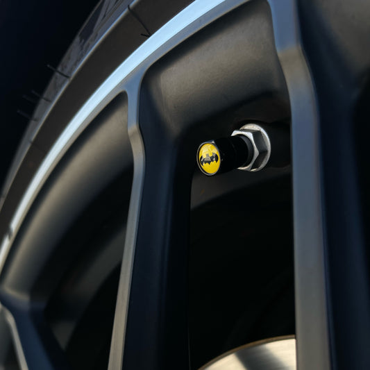 4x Ventilkappe "Batmobil"