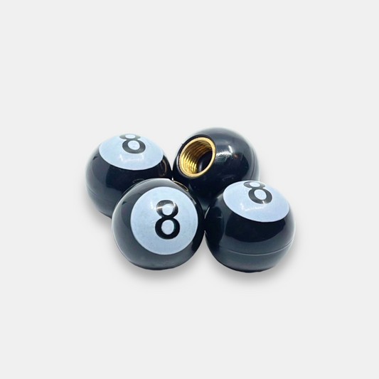 4x Ventilkappe "8-Ball"
