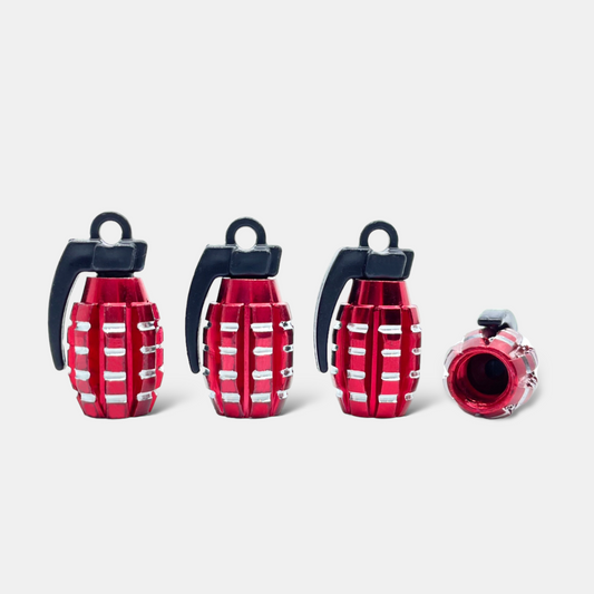 4x Ventilkappe "Granate" - Rot