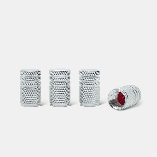 4x Ventilkappe "Silberring" - Silber