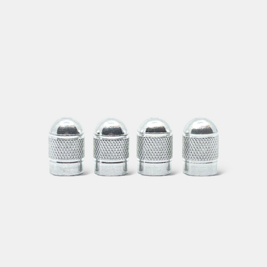 4x Ventilkappe "Motorsport" - Silber